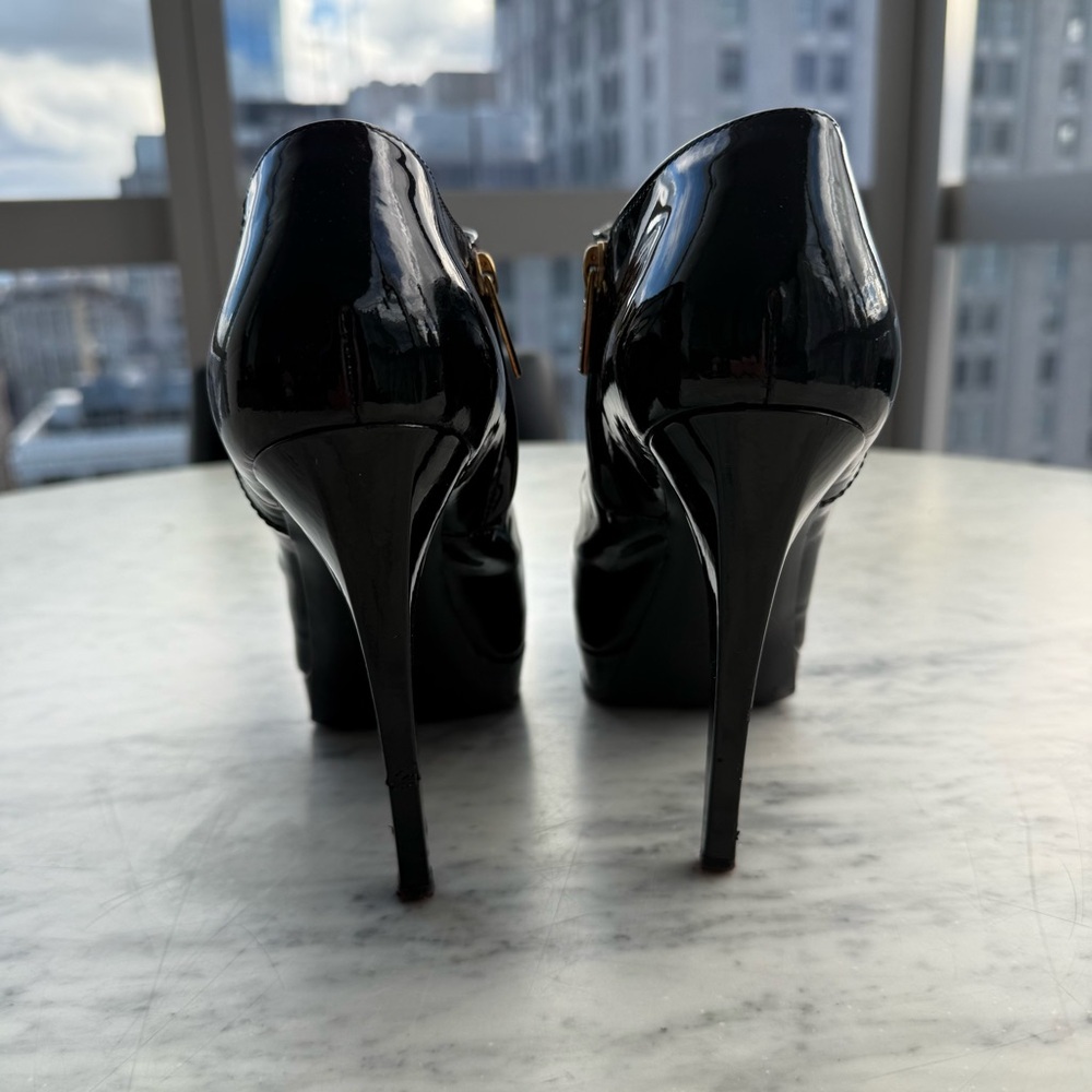 Yves Saint Laurent Rive Gauche Patent Leather Ank… - image 5